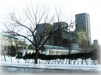 Looking Toward Jeanne-Mance Subway Station in Montreal